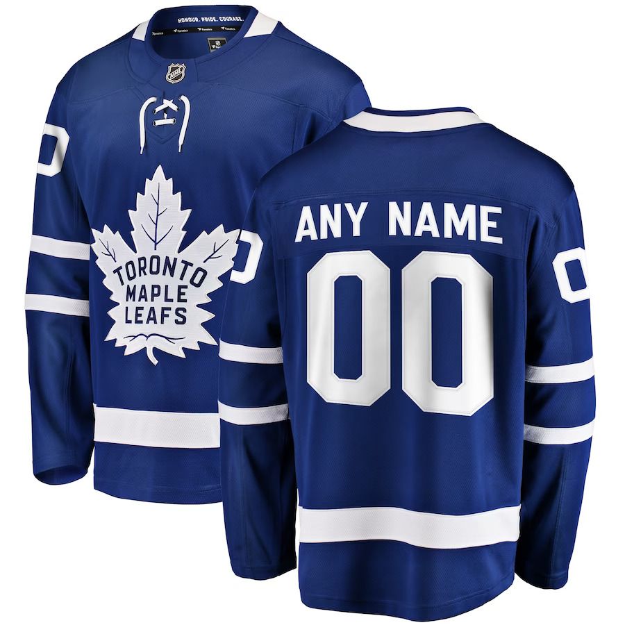 Men Toronto Maple Leafs Fanatics Branded Blue Home Breakaway Custom NHL Jersey